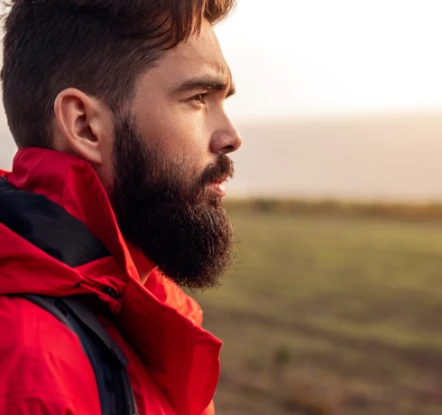 young man looking out into the distance
